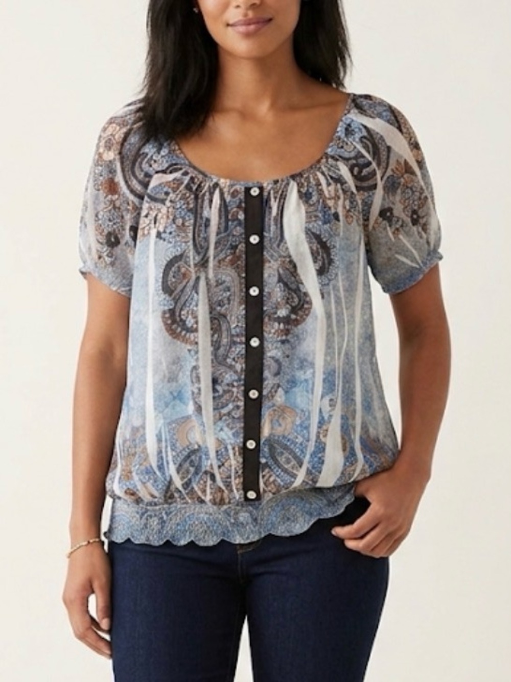 Live and Let Live Women’s Boho Top Size XL